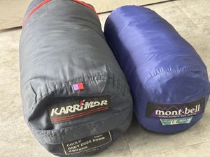 R194 karrimor カリマー mont-bell モンベル 寝袋 2点セット シュラフ キャンプ 寝袋 ア