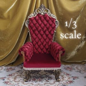 1/3サイズ ドール用 肘掛付アンティーク調チェア シャンパン 椅子 家具 ドール 【Atelier Noelle】1/3サイズ ドール用 肘掛付アンティーク調