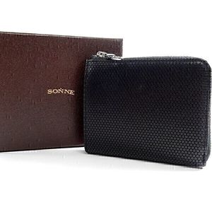 SONNE ゾンネ 新品 CHIP STAR メタリック型押しレザー 牛革 二つ折り財布 ミニウォレット