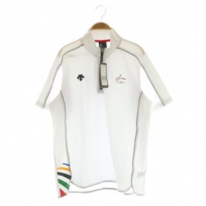 未使用品 デサント DESCENTE TOKYO2016 ハーフジップ半袖シャツ 0 ホワイト /MY ■OS ■E