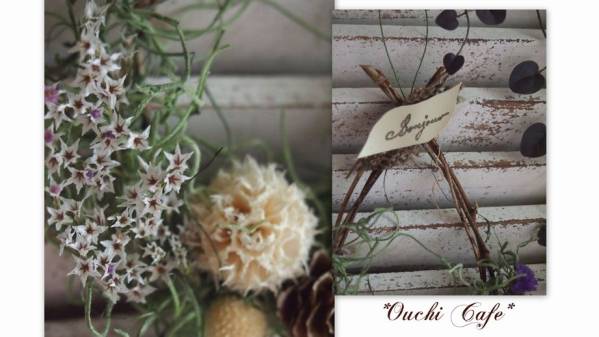 *OC*しずく型ナチュラルリース（スターチス＆木の実など）_2