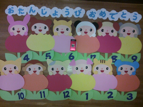 壁面飾り 誕生表 着ぐるみキャラのチューリップ誕生表 その他 売買されたオークション情報 Yahooの商品情報をアーカイブ公開 オークファン Aucfan Com