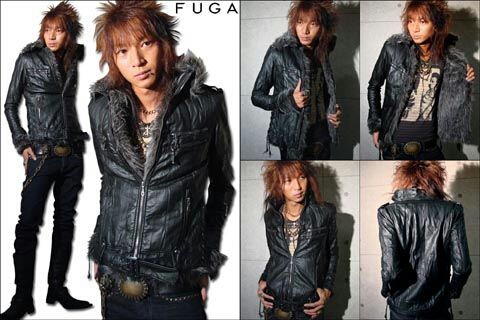 激安人気品fugaフーガdead sun ライダースジャケットレッド(Lサイズ 