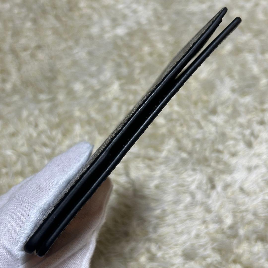 【未使用級】ゴヤール　パスポートケース　カードケース　本革　PVC 黒 未使用級】ゴヤール パスポートケース カードケース 本革 PVC 黒
