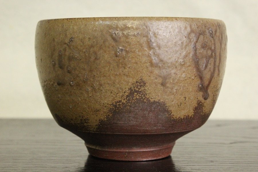 TB526人間国宝 金重陶陽 伊部焼 抹茶碗 潮香庵陶秀識箱◇うぶだし/陶印