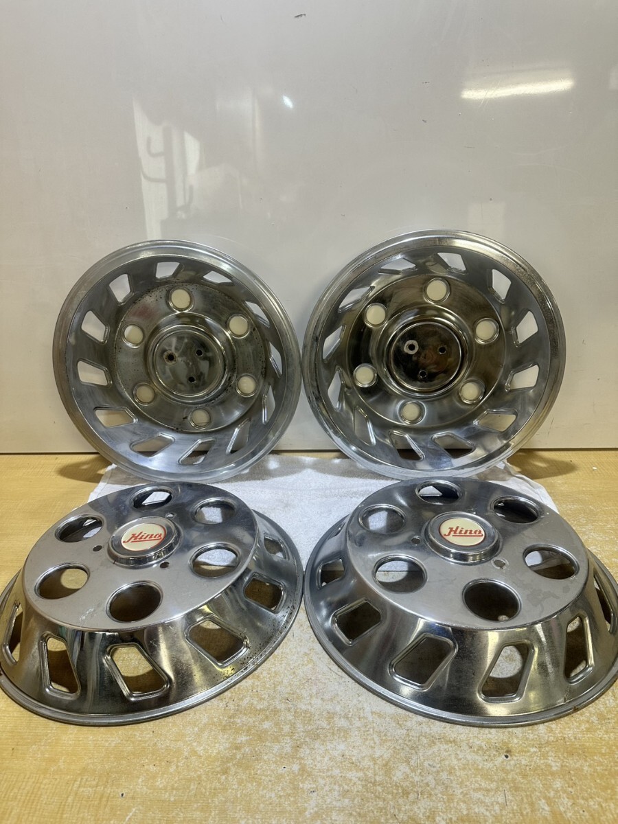 R # 日野 Hino 純正 ホイールキャップ 4枚セット ホイールカバー 6穴
