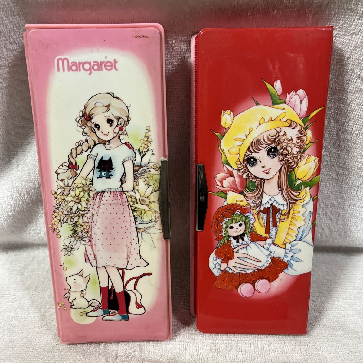 昭和レトロ 少女漫画 マーガレット 筆箱 レトロポップ 当時物 女の子