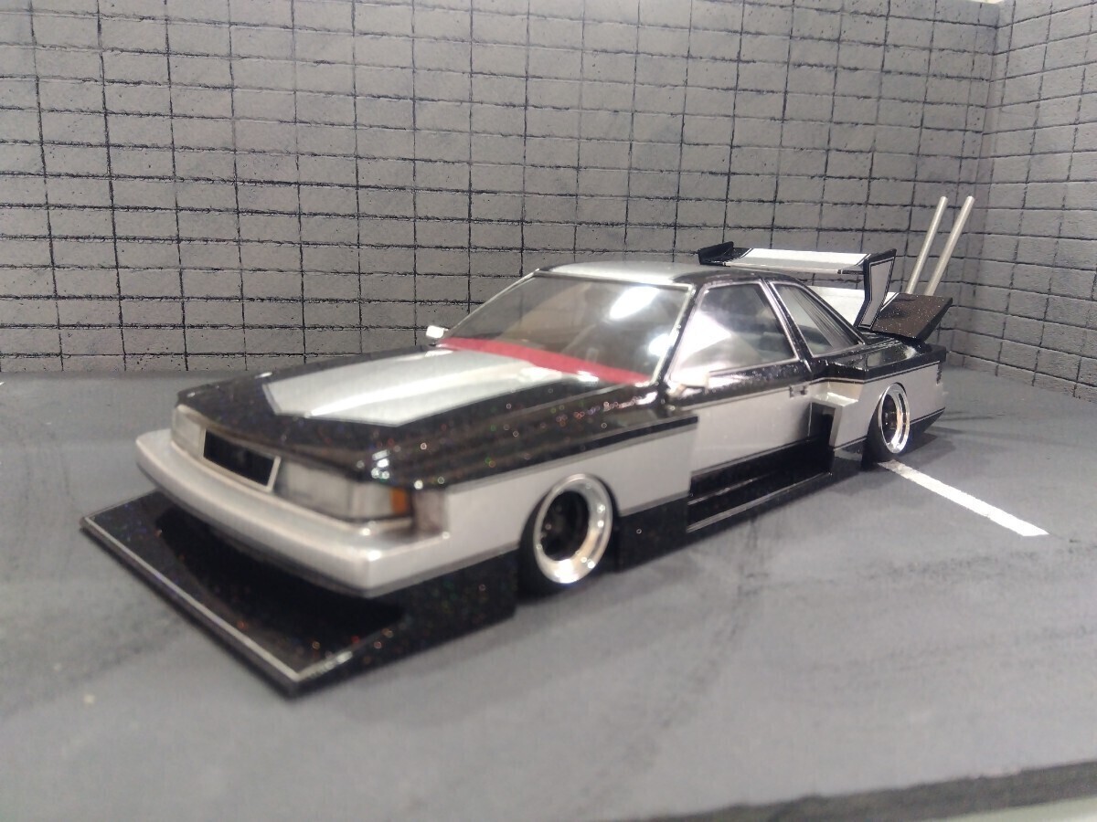 アオシマ1/24プラモデル10ソアラ街道レーサー旧車シルエット族車