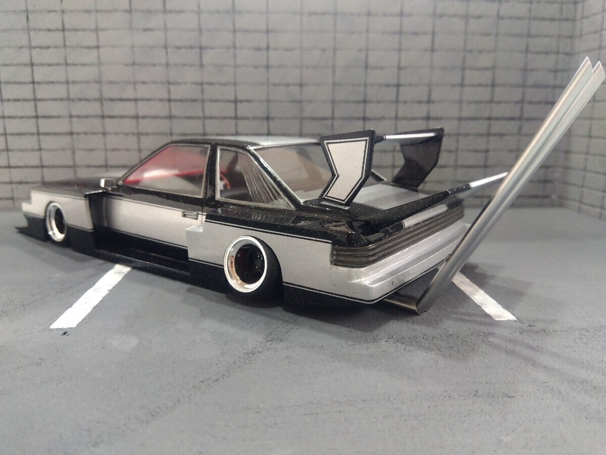 アオシマ1/24プラモデル10ソアラ街道レーサー旧車シルエット族車