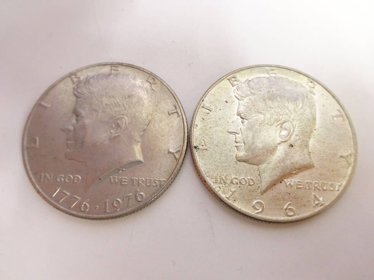 UNITED STATES LIBERTY COINS .900銀貨と白銅貨 アメリカ建国200年記念 25セント白銅貨 1976年銘 ワシントン像 Dマーク
