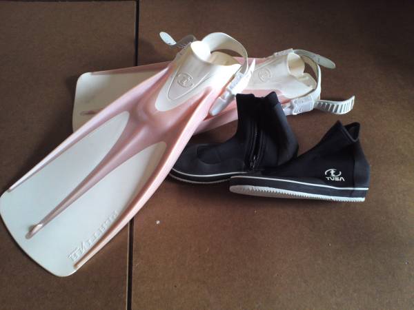 ■TUSA　ダイビングフィンM　ダイビングブーツ24センチ■_1