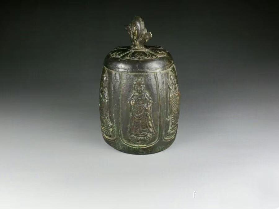 希少品 青銅 編鐘 富貴長命 子孫萬歳 吉田叡示作 共箱付き 三星堂