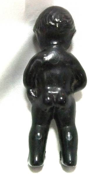 セルロイド 黒ブラックキューピー人形 レア 9.5cm 小(ビンテージ