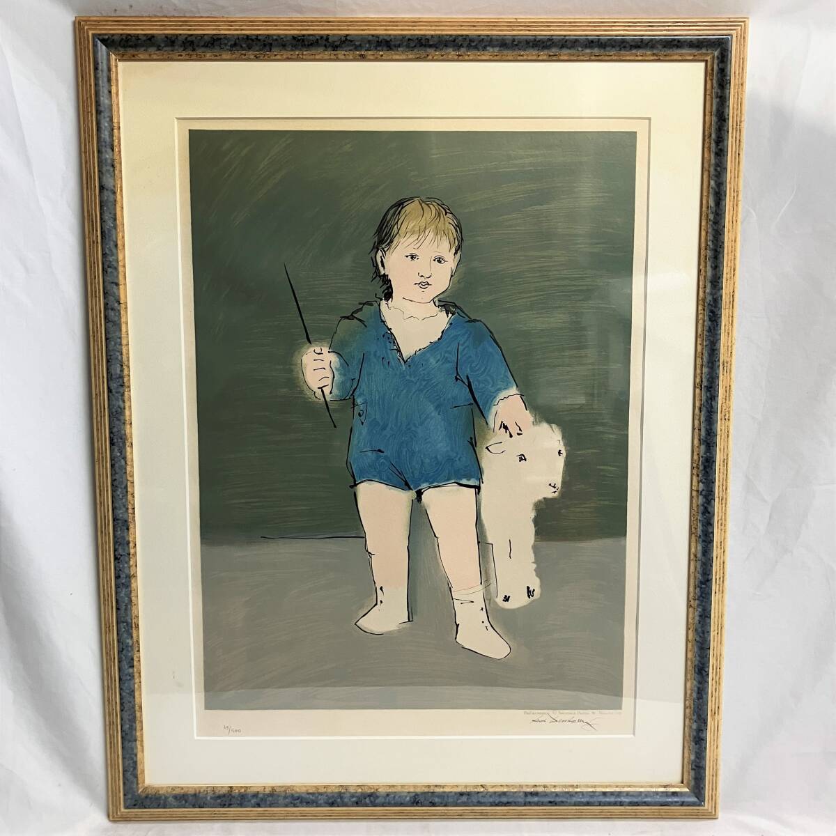 ピカソのリトグラフで、ピアノ教師です。額93センチ✖︎74、絵65センチ