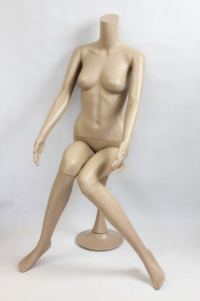 新品・汚れ有】座マネキン 女性用等身大マネキン 高さ125cm19C(女性