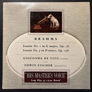 78位 英HMV【美品 / 超貴重LP】ジョコンダ・デ・ヴィートのブラームス ヴァイオリン・ソナタ