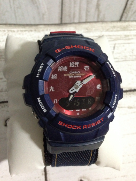 漢数字モデル デニムベルト G-SHOCK G-100DM-2AJF レア 美品(G-SHOCK 
