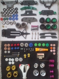 タミヤ 当時物 部品とミニ四駆１台＋レーサーズボックス_2