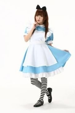 訳有! アリス風 メイドコスプレ 衣装 セット ディズニー　Ｌ_1