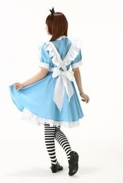 訳有! アリス風 メイドコスプレ 衣装 セット ディズニー　Ｌ_2