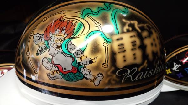 新品カスタムペイントコルク半☆風神×雷神フリーサイズ☆(フリーサイズ