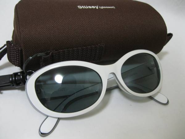 即決!!美品!!STUSSY サングラス CINDY 白□ステューシー(サングラス