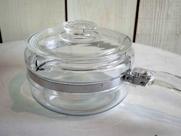 OLD PYREX フレームウェアシリーズ ソースパン③／片手鍋 ガラス