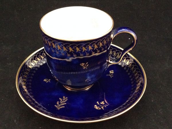 訳あり】セーブル SEVRES 金彩 ブルー カップ＆ソーサー セーブル
