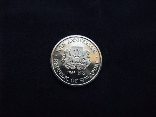 極美品】 シンガポール 建国10周年 100ドル 金貨 1965～1975年 - 1976年 10