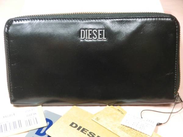 ラウンドファスナー長財布 ディーゼル DIESEL （ブラック） （ブラック