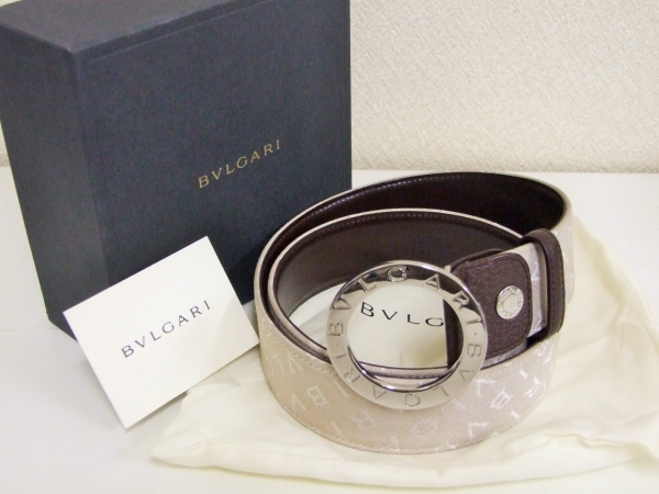 ★ブルガリ ベルト ロゴマニア 105/42★中古