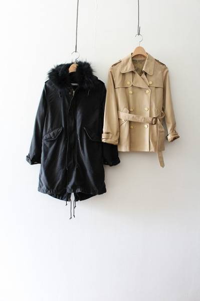 ビューティフルピープルコットンシルクモッズコート黒140