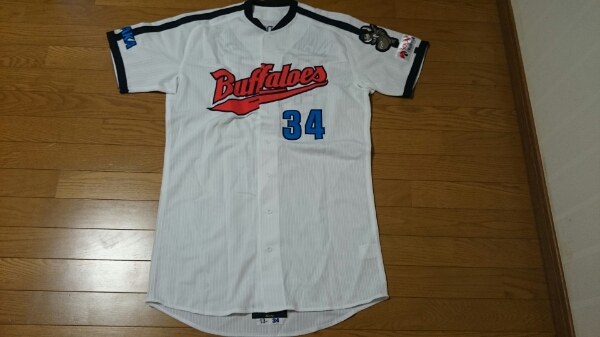 オリックス 中山慎也 実使用ユニフォーム 上下 直筆サイン入り