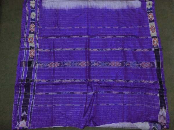 インド　絹サリーにかすり柄　1930年代