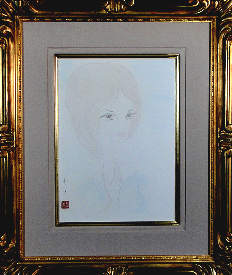 東郷青児（婦人像 11）直筆水彩画 真作 Acre｜人物画