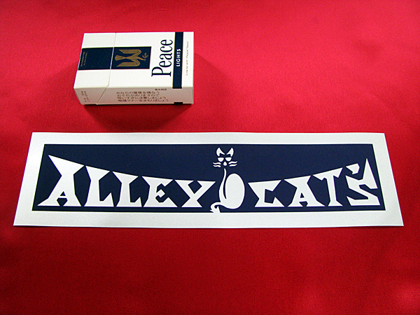 1970年代暴走族ステッカー 初期アーリーキャッツ 手書き変型ロゴ