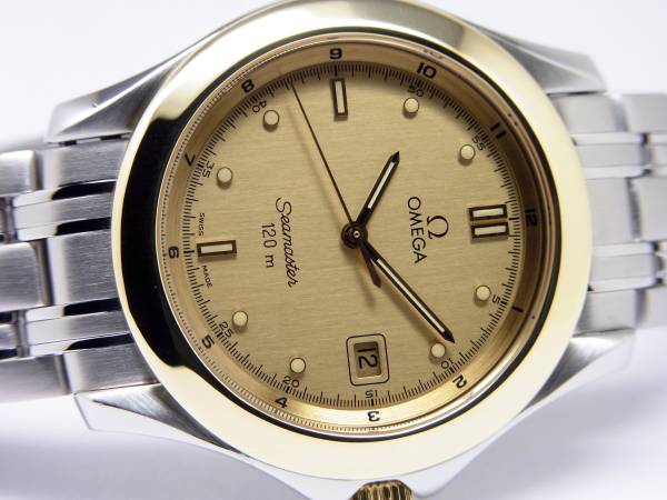 オメガ シーマスター 120m 紳士用 クォーツ式 18Kベゼル！！