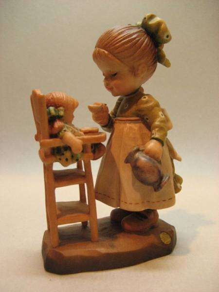 限定品ANRI サラ・ケイ 木彫り人形 A loving spoonful 10cmH