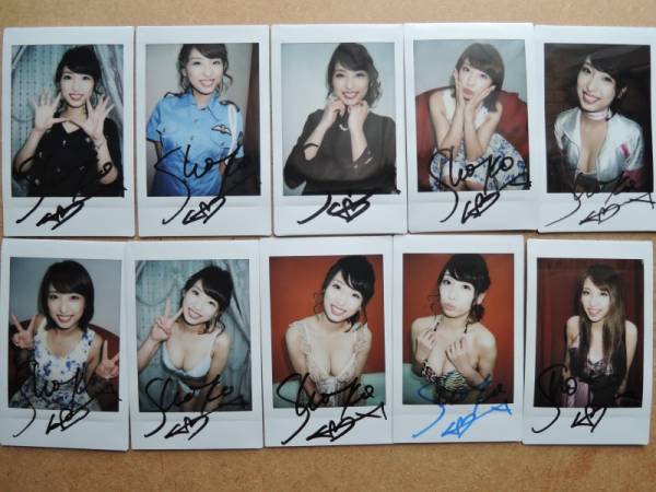 秋山祥子直筆サイン入チェキ10枚＋生写真5枚＋直筆サインカード