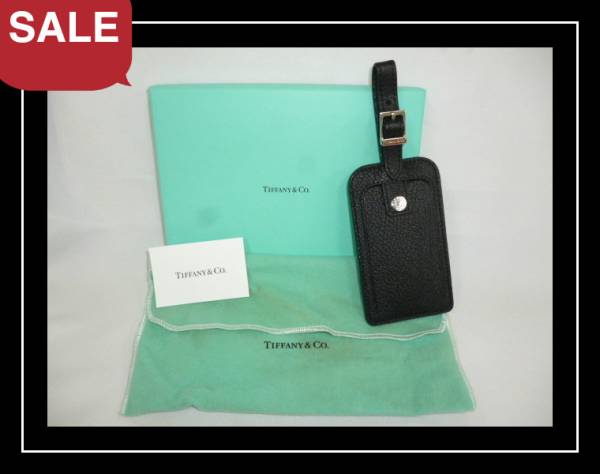 & Co. Tiffany ブラックレザー ネームタグ レザー ティファニー