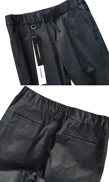 最新15SS☆uniformexperiment☆リブコットンパンツ黒1★UEFCRB