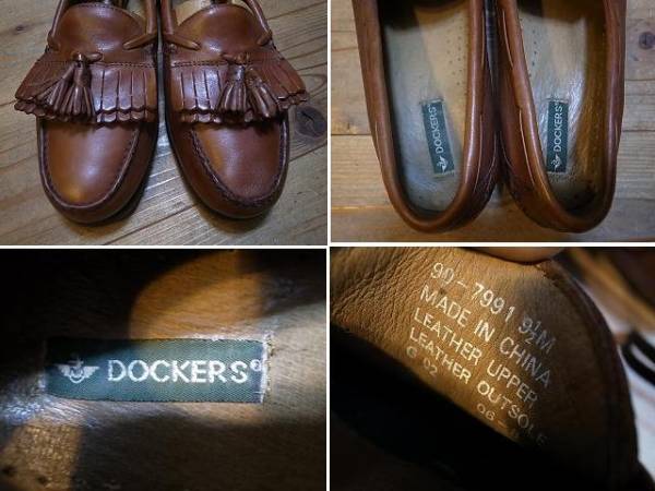 美品 DOCKERS 革靴 キルト タッセル ローファー 91/2M 27.5㎝