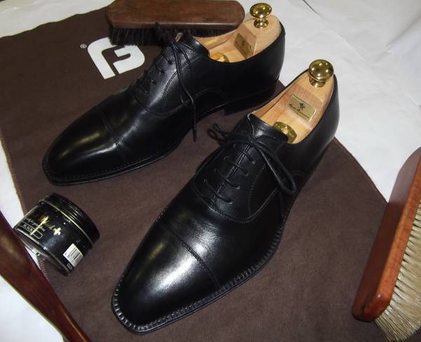 ★着数回 Trading Post ストレートチップ.スコッチグレイン黒.40