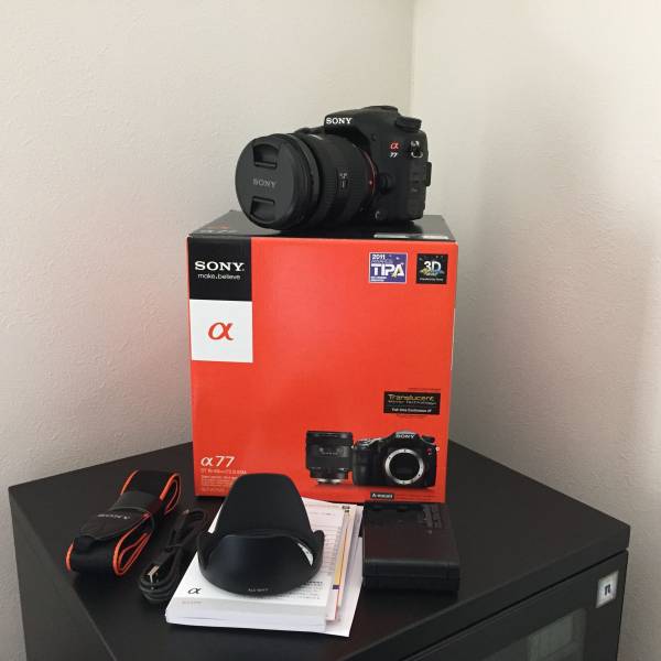 新品同様★α77 SLT-A77VQ ズームレンズキット★シャッター数809