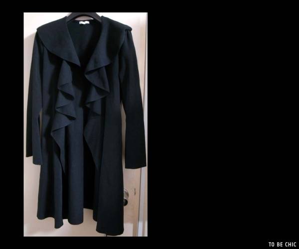 ★トゥービーシックTO BE CHIC黒ロングニットカーディガン1円★