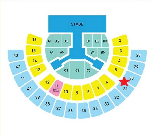 5/15 ★ SHINEE シャイニー ★ 30区 1~3列 1~40番 1枚