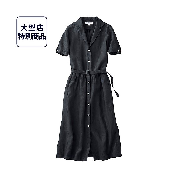 ★ユニクロ★イネス★IDLF リネン ティー ドレスS黒★ワンピース