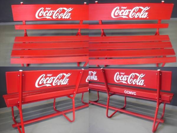 コカ・コーラ　レトロ　ベンチ木製　×2台 Yahoo!オークション - 「コカコーラ木製ベンチ」の落札相場・落札価格
