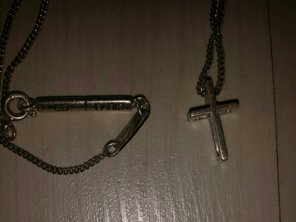 激レア DIOR HOMME 立体クロスネックレス USED