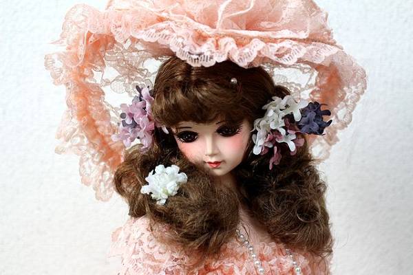 スキヨドール skiyo リボン人形 可愛いお顔をしたフランス人形(人形